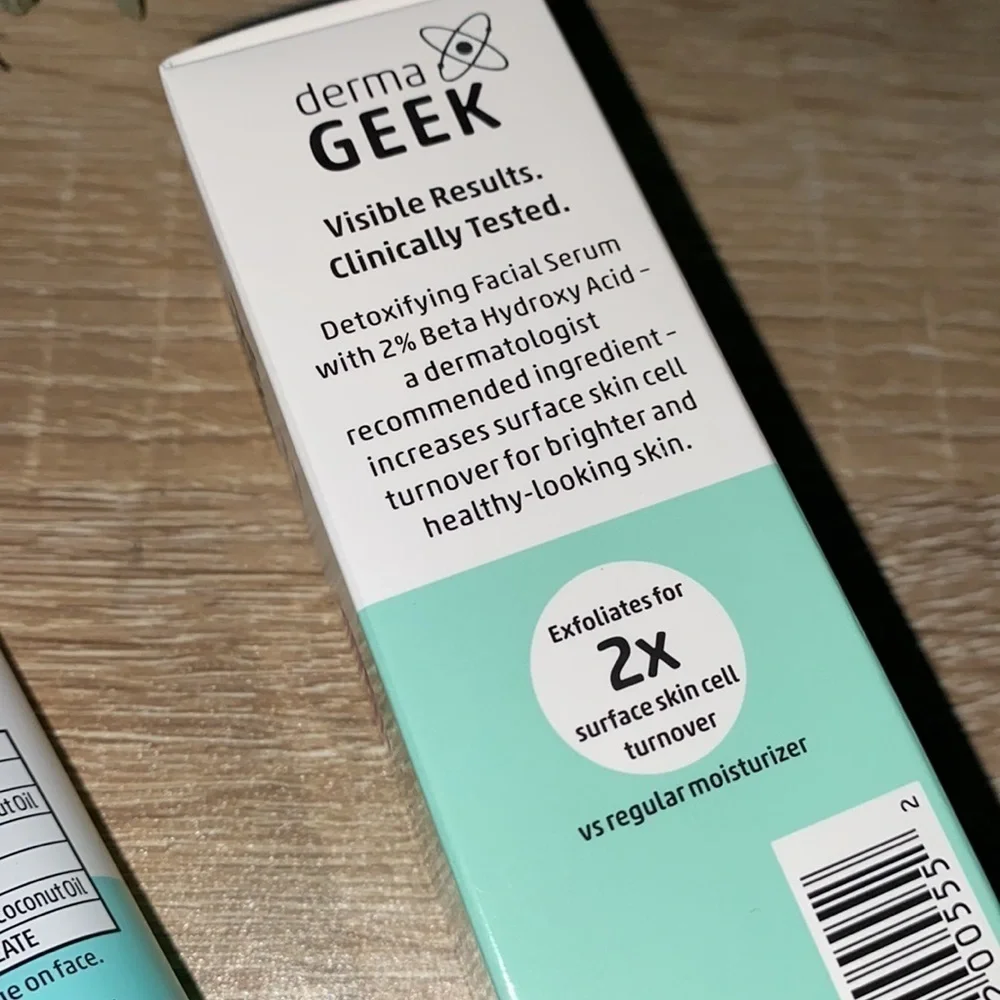 Derma Geek cleanser &‎ beta hydroxy acid detoxifying NEW sealed